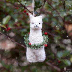 Alpaca Christmas Ornament