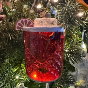 Negroni Cocktail Christmas Ornament