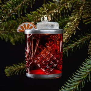 Negroni Cocktail Christmas Ornament